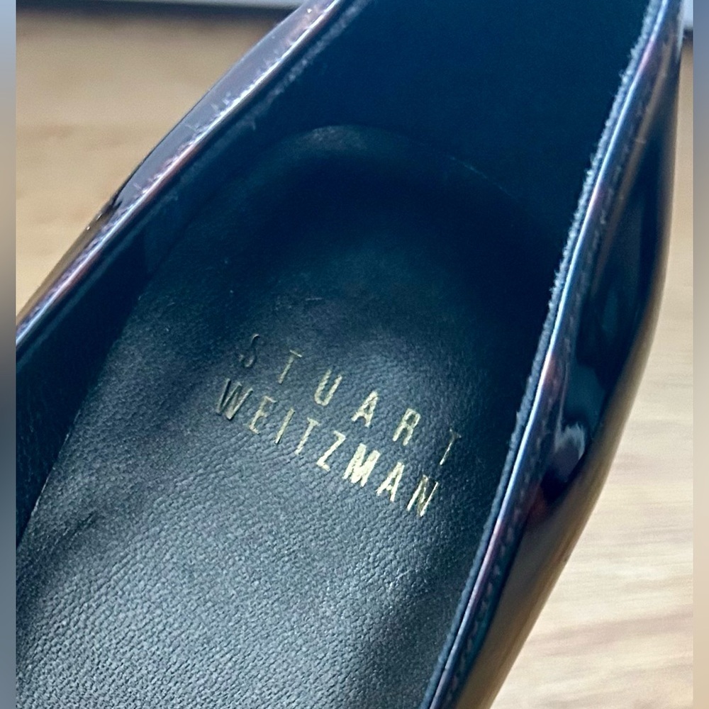 NWOT Stuart Weitzman “Platswoon” Tortoiseshell Patent Leather Pumps
Never Worn. - Picture 5 of 10